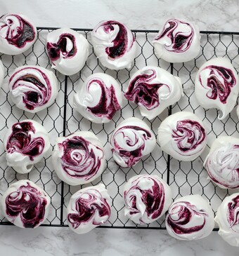 glimmende meringue azijn