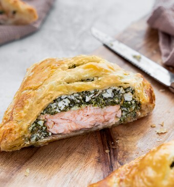 Zalmpakketjes met spinazie 