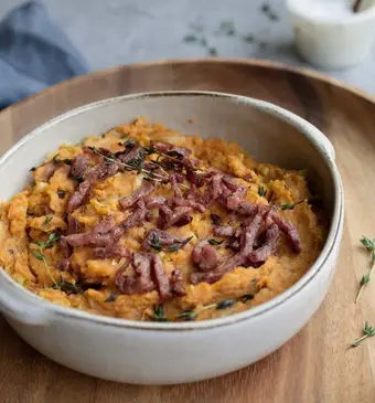 Zoete-aardappelstamppot