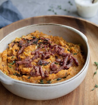 Zoete-aardappelstamppot