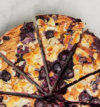 Ontbijttaart met blauwe bessen