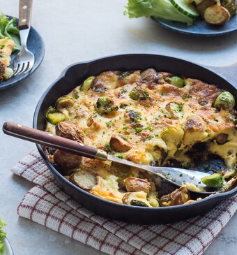 Spruitjes en krieltjesschotel