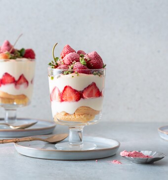 Tiramisu met aardbeien