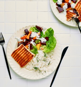 Zalm bietensalade