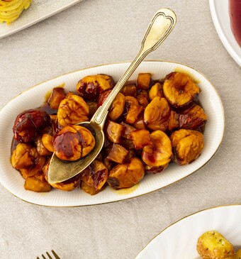 Gepofte kerstkastanjes