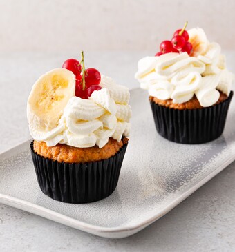 Banaan-wortelcupcakes