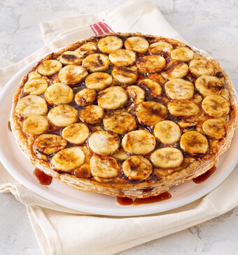 Gekaramelliseerde bananentaart
