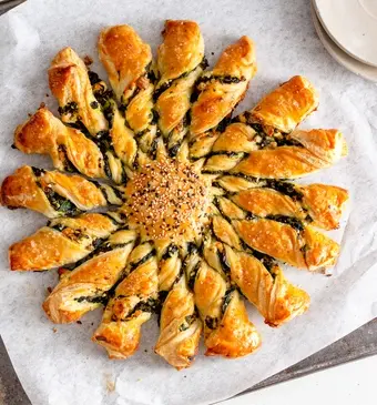Tarte soleil met spinazie en feta