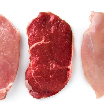 rundvlees rood kippenvlees wit