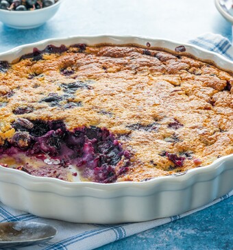 blauwe bessen clafoutis