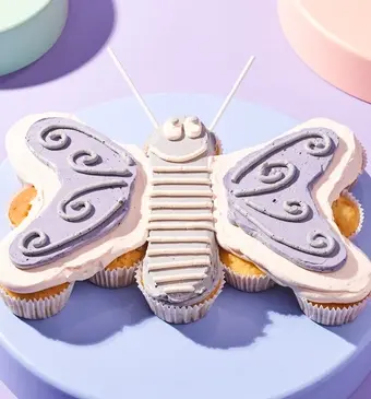 Vlindercupcake-taart