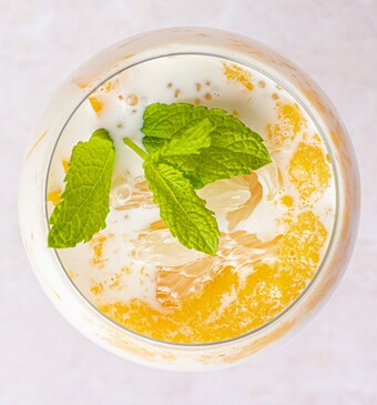 Mango pomelo sago in kokosmelk