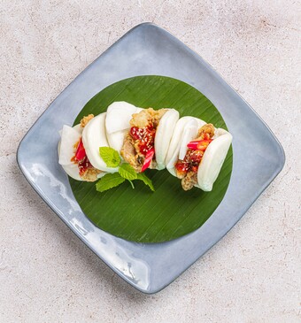 Taiwan bun met Koreaanse kip