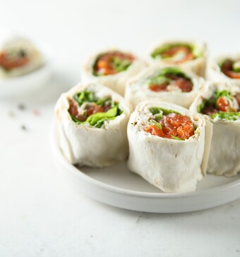 Wraps met zalm  
