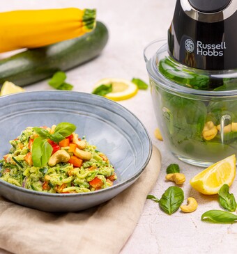 Courghetti met vegan-cashewpesto