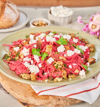 Snel met Mil bietenpasta