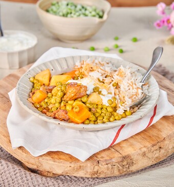 Snel met Mil Eenpans-doperwtenstoof met lam  