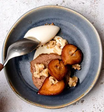 Peren met mousse