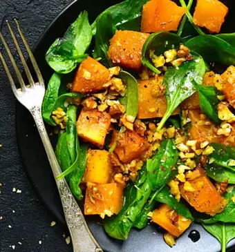 Pittige pompoensalade