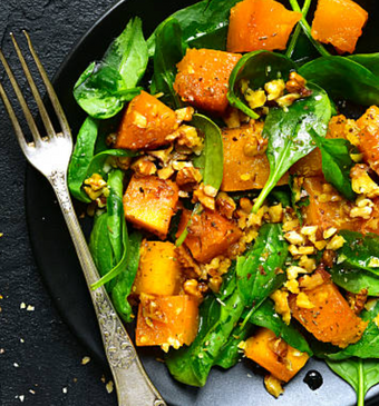 Pittige pompoensalade