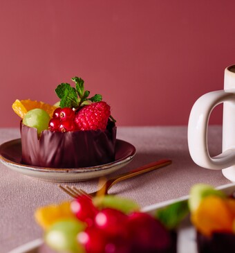 Altijd feest! Chocoladebakjes met Slagroom en Fruit