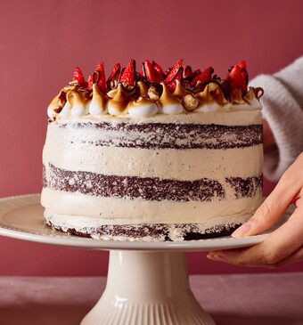 Altijd feest! Chocoladetaart met Aardbeien