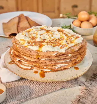 Snel met Mil Kerst Crêpe-taart met chaivulling 