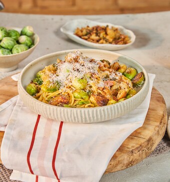 Snel met Mil Kerst kerstpasta met spruiten