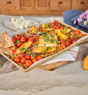 Snel met Miljuschka frisse start Traybake met zoete aardappel en feta 