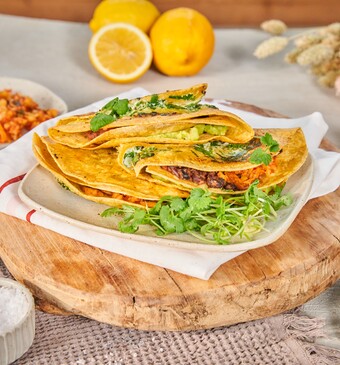 Snel met miljuschka frisse start Quesadilla’s met kimchi 