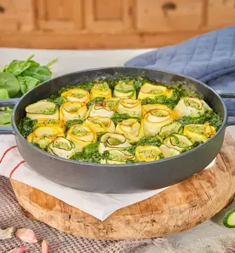 Snel met miljuschka frisse start Rotolo van courgette ricotta 