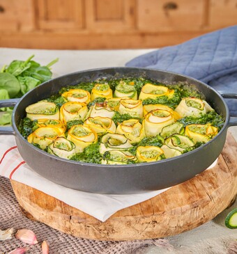 Snel met miljuschka frisse start Rotolo van courgette ricotta 