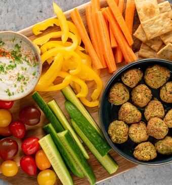 Falafel met zelfgemaakte mayonaise