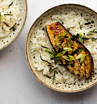 Unagi don van aubergine