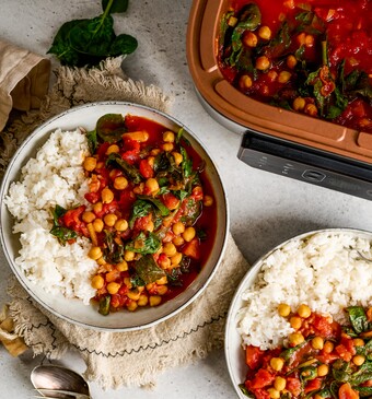 curry kikkererwten en spinazie