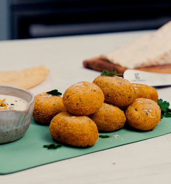 Kabeljauwkroketten met gorgonzolasaus