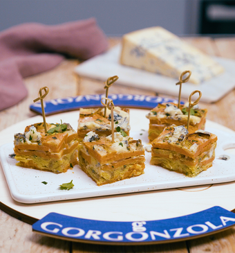 Tortilla van zoete aardappel met gorgonzola