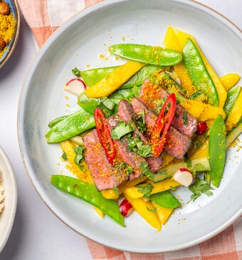 Thaise biefstuksalade 