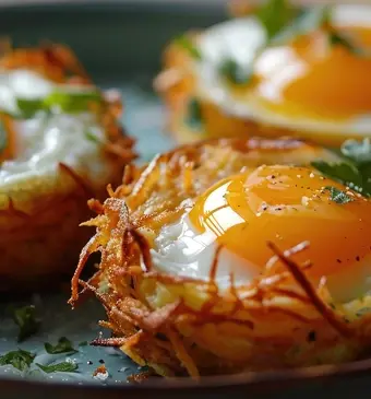 Eiernestjes op een bord