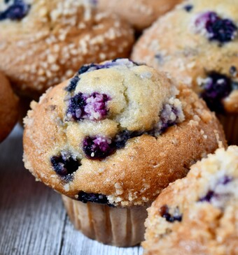 Blauwe bessenmuffins