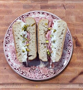 ciabatta broodje met burrata