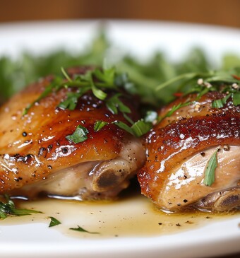 Gekonfijte eendenbout met witte koolsalade