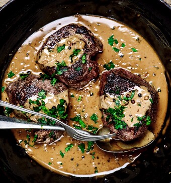 biefstuk met pepersaus