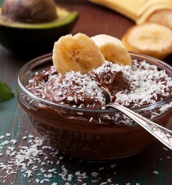 Chocolademousse met banaan.