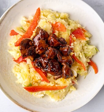 Spitskoolstamppot uit het programma Lekker Snel!