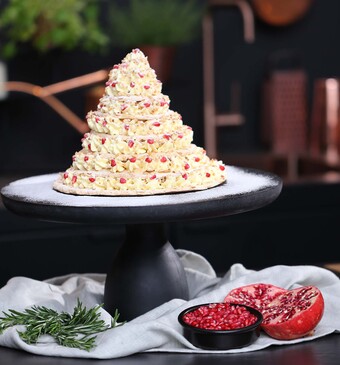 Meringue-kerstboom uit het programma Miljuschka Masterclass Kersteditie.