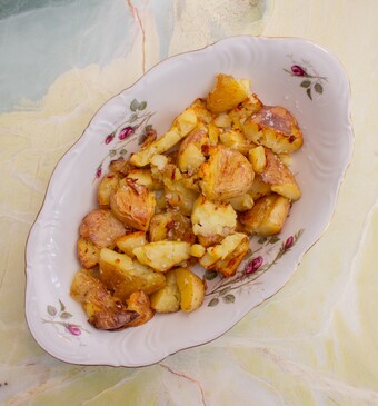 Salt & vinegar aardappels van Bibi's Bijgerechten.