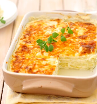 Lasagne van gegrilde courgette