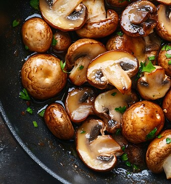 gebakken champignons