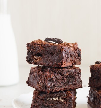 slutty brownies op een bord